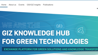 Screenshot der Startseite des Greentech Knowledge Hub