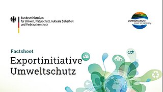 Cover des Factsheets der Exportinitiative Umweltschutz