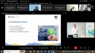 Präsentation eines Vortrags in Webex