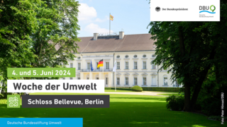 Schloss Bellevue, 4. und 5. Juni, Woche der Umwelt, Logo von DBU und Bundespräsident