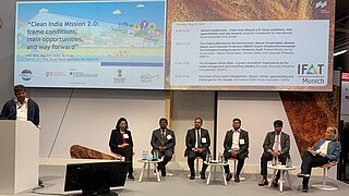 Unter dem Titel „Clean India Mission 2.0" beteiligte sich die indische Delegation  beim Forum „Abfall und Sekundärrohstoffe“ der IFAT 2022.
